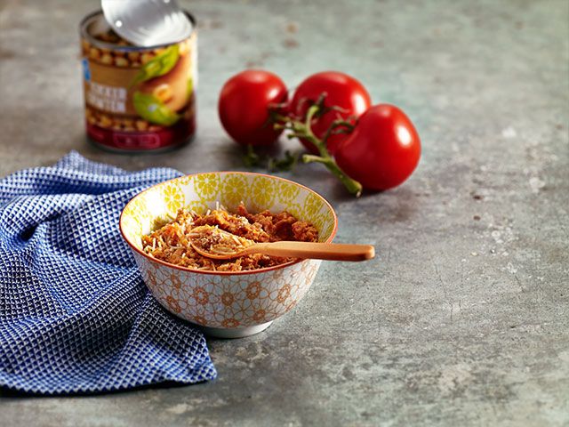 Kikkererwten met noedels