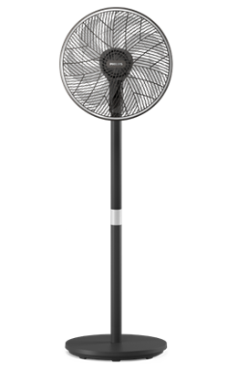 (ouvre dans la même fenêtre) Un grand ventilateur sur pied blanc Philips série 2000 pouvant pivoter à 90 degrés.