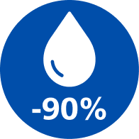 icône « 90 % de matières grasses en moins »
