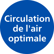 Icône « Circulation d'air optimale »